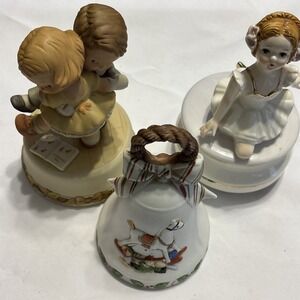 Music Box Lot w/ Schmid Swan Lake Ballerina, 1988 Enesco Memories And  Bell
